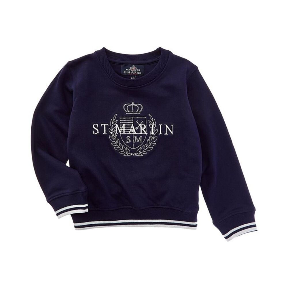 Polo Club St. Martin Boys Felpa Girocollo Con Ricamo Lo T-Shirt, Blue